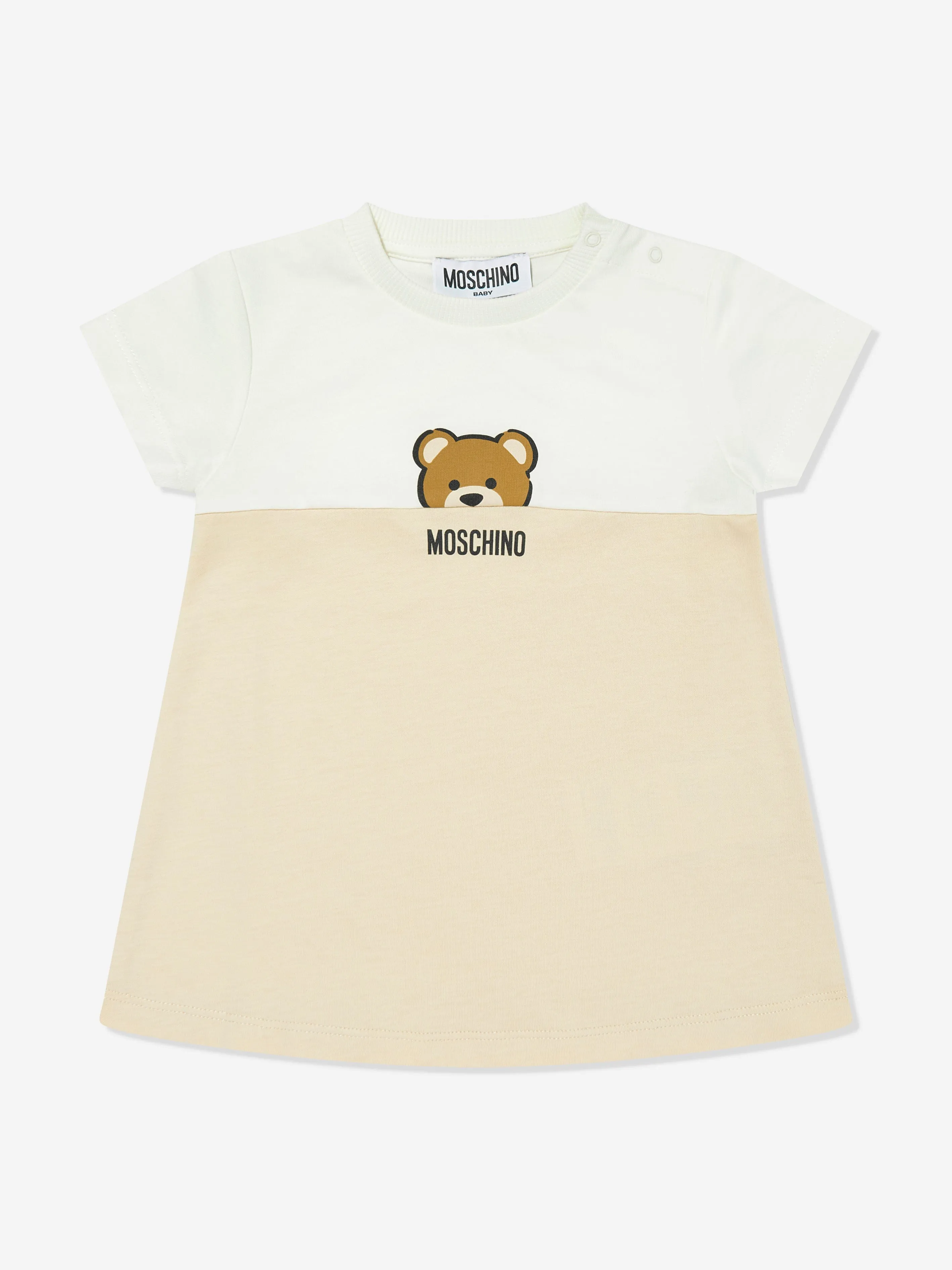 Baby Girls Bear Dress with Gift Box in Beige