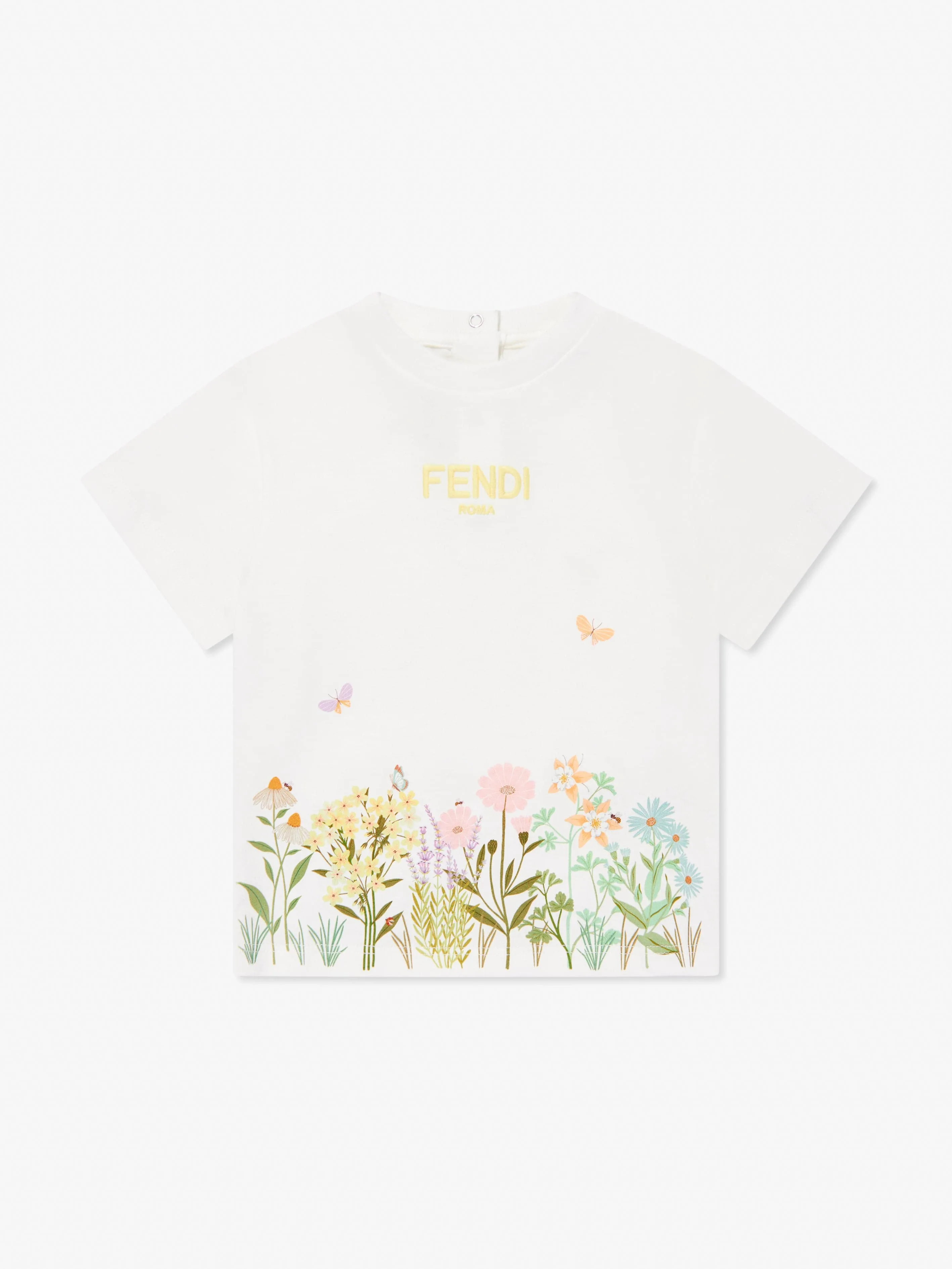 Baby Girls Floral T-Shirt in White