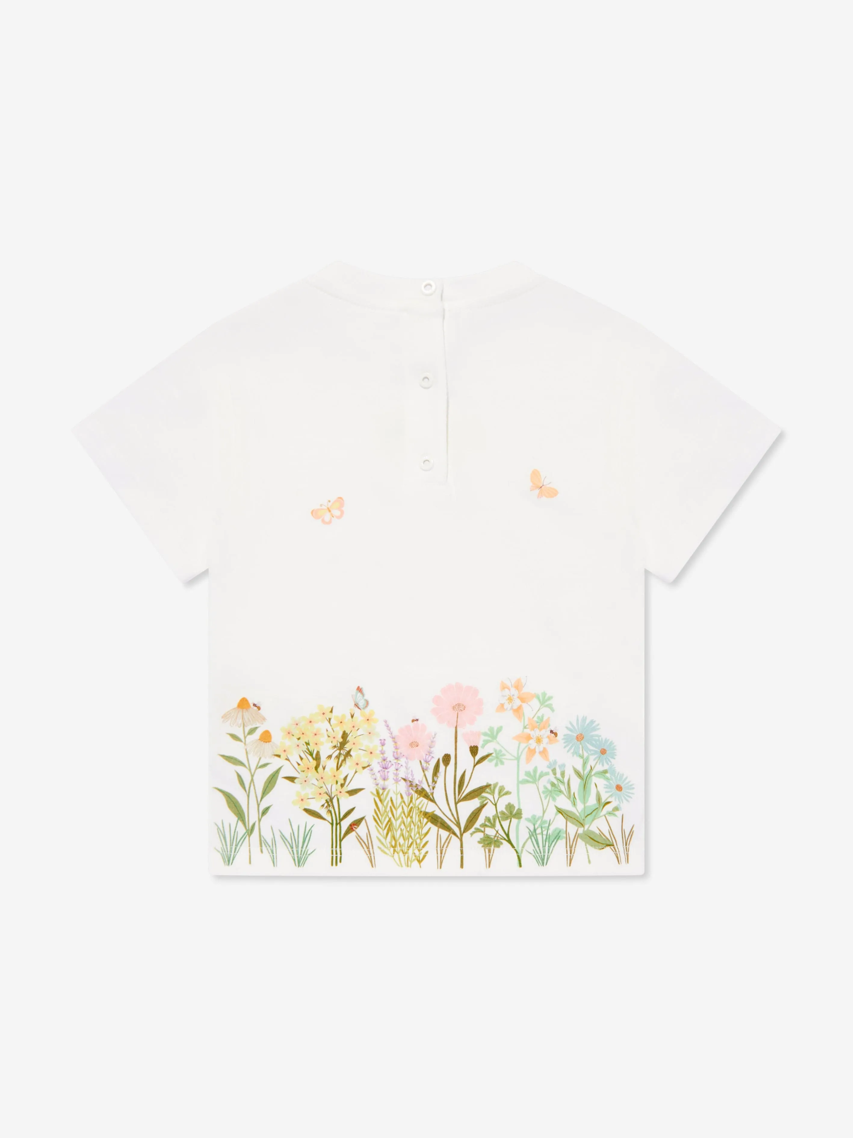 Baby Girls Floral T-Shirt in White