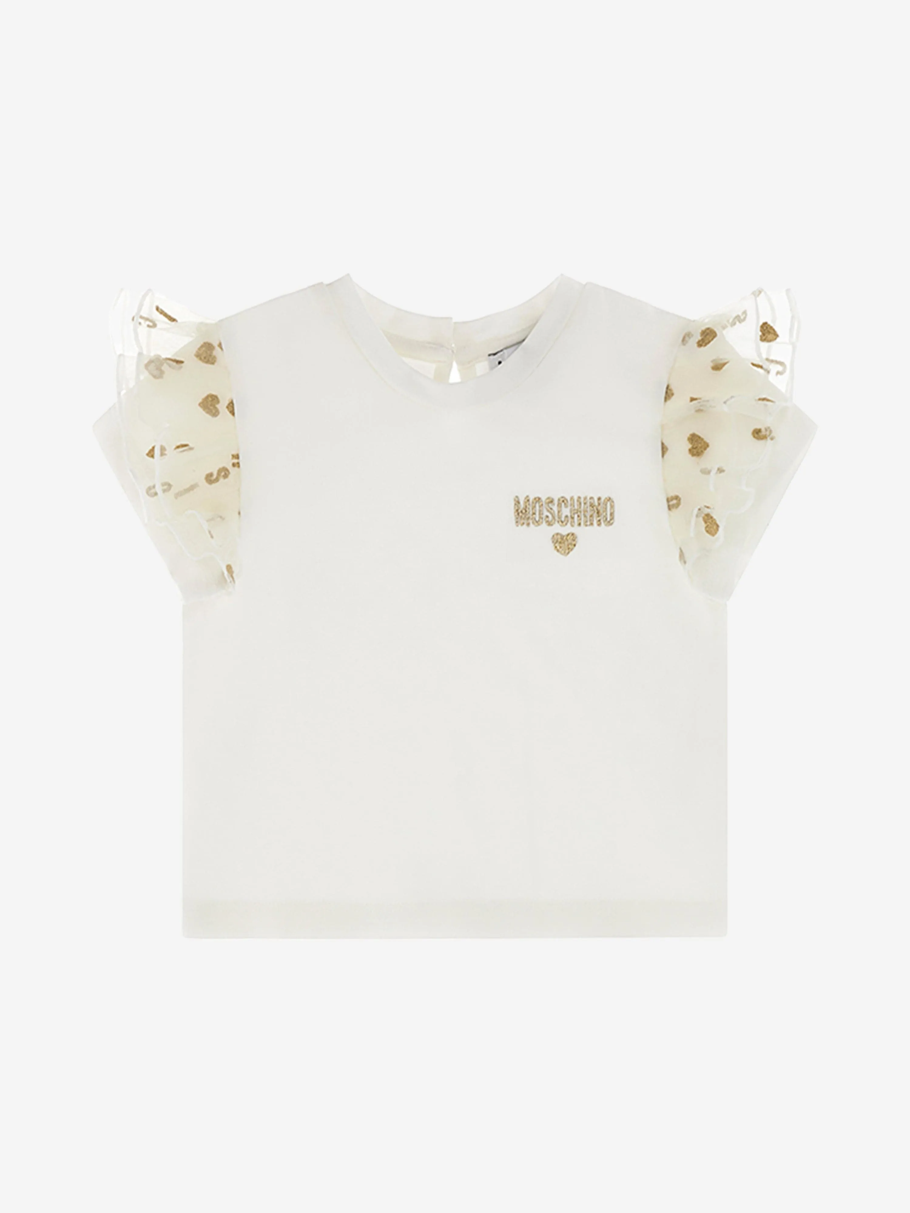 Baby Girls Hearts Skirt Set in Ivory
