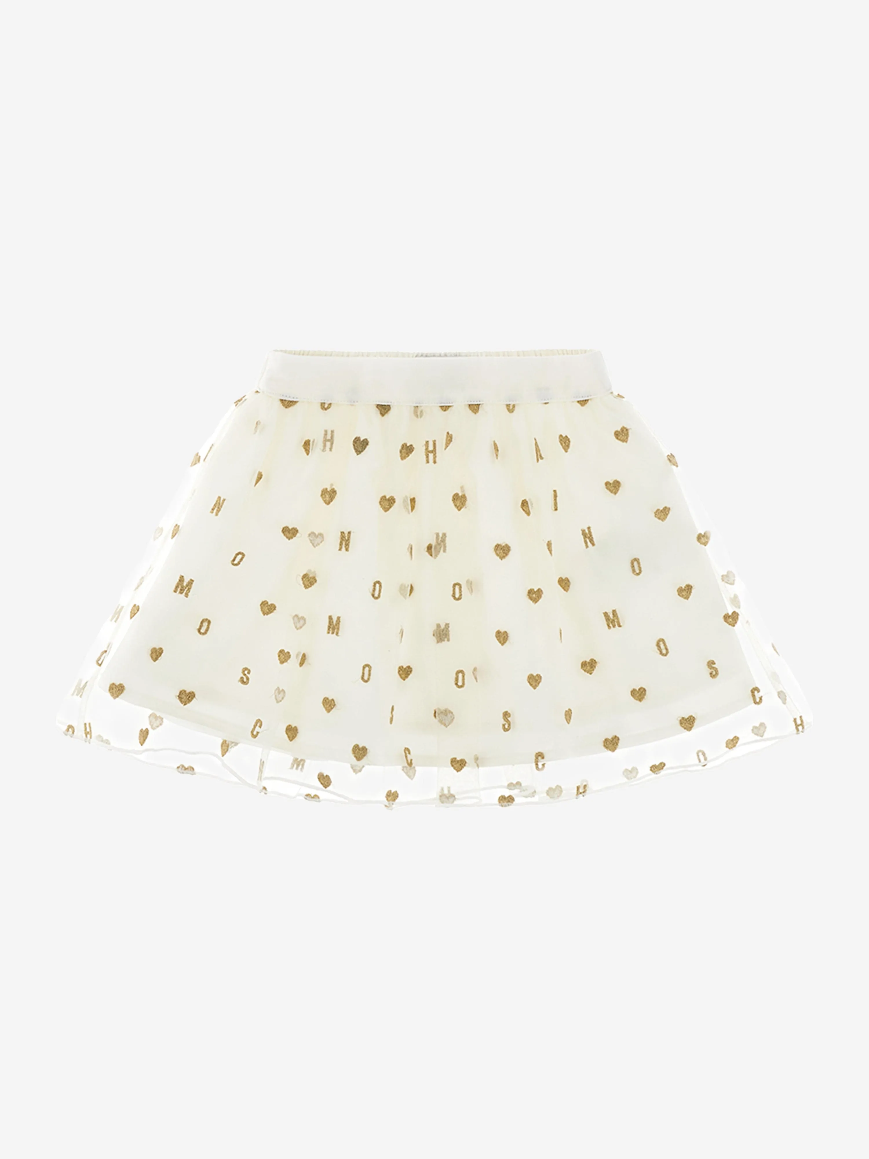 Baby Girls Hearts Skirt Set in Ivory