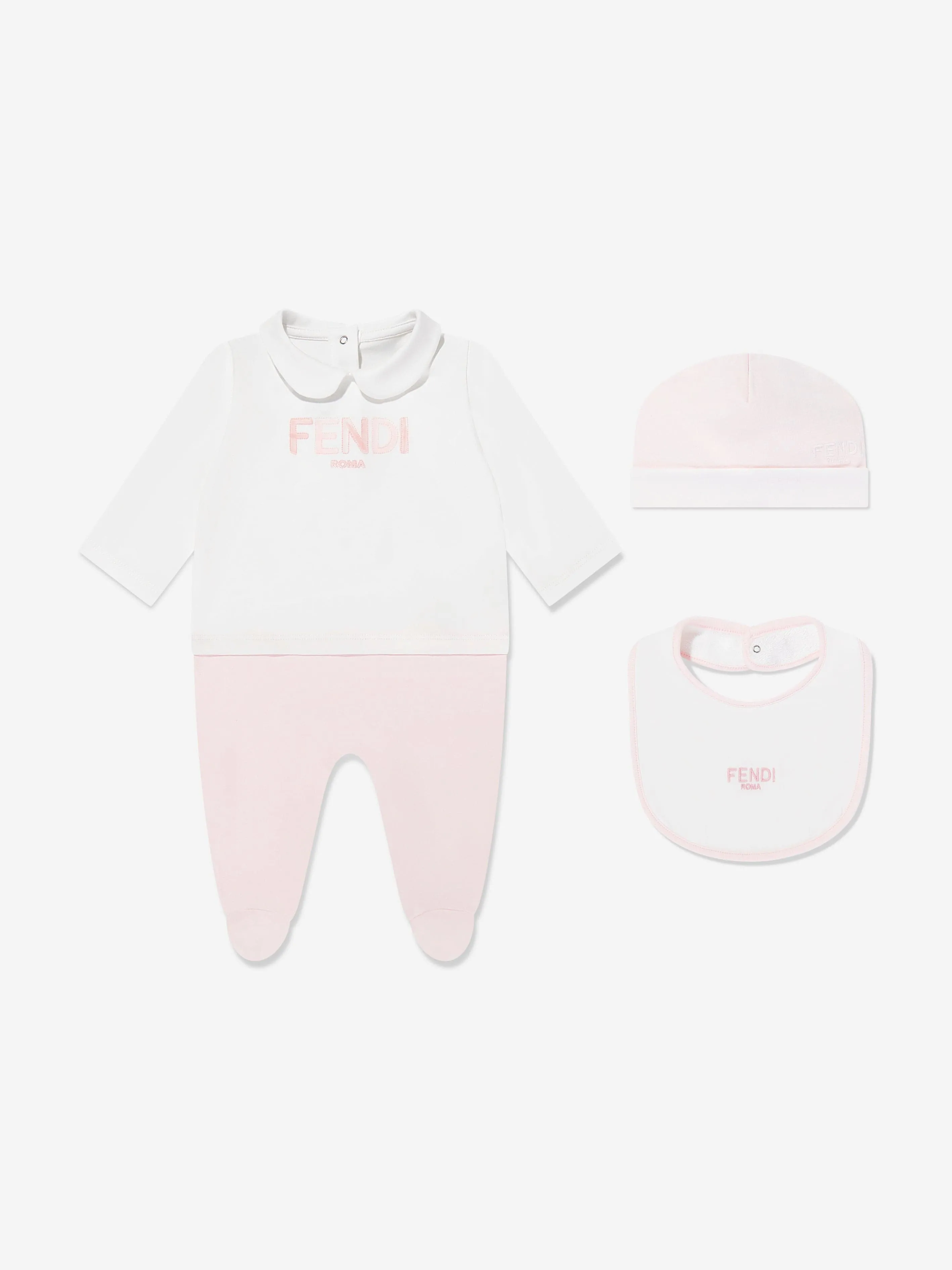 Baby Girls Logo Babygrow Set in Pink