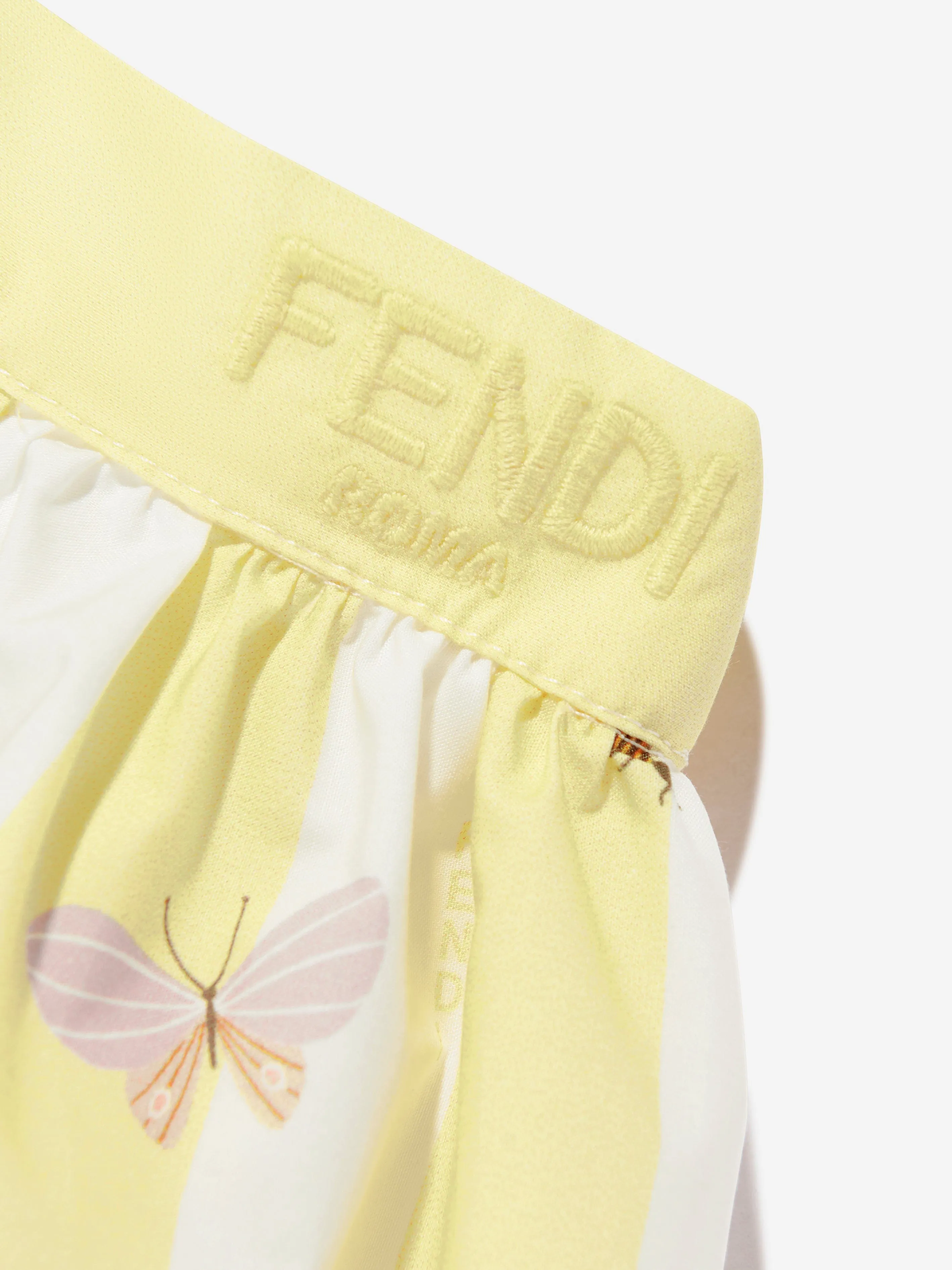 Baby Girls Striped Floral Skirt in Yellow