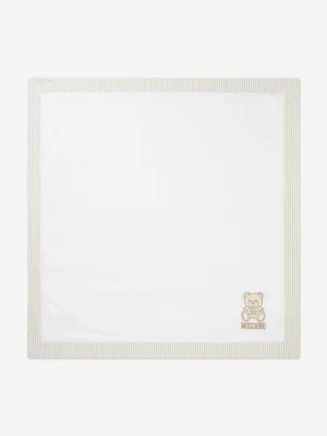 Baby Teddy Bear Blanket in Ivory (75cm)