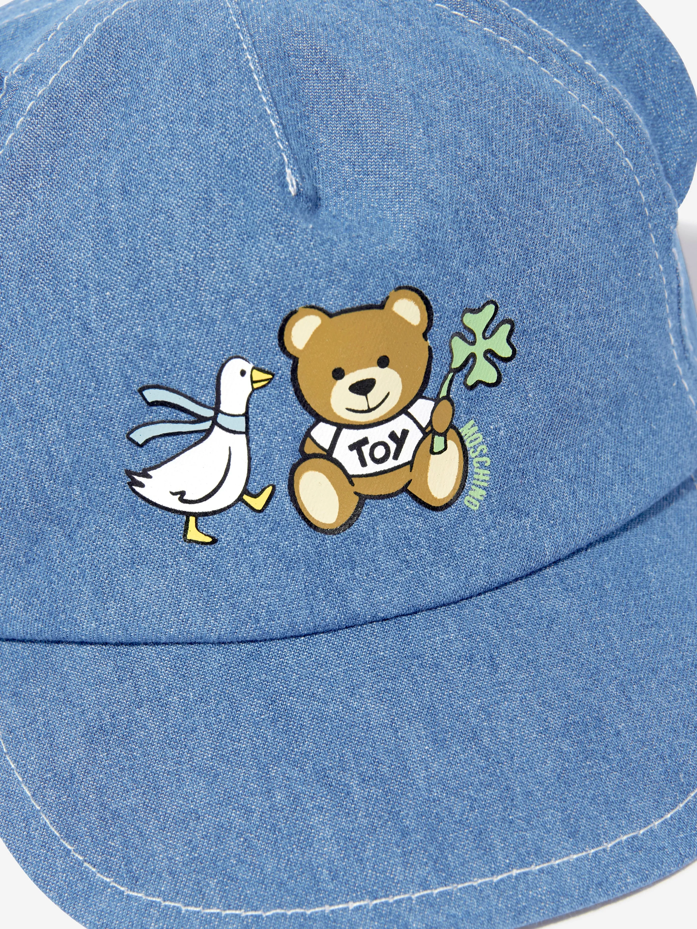 Baby Teddy Bear Cap with Ears in Blue