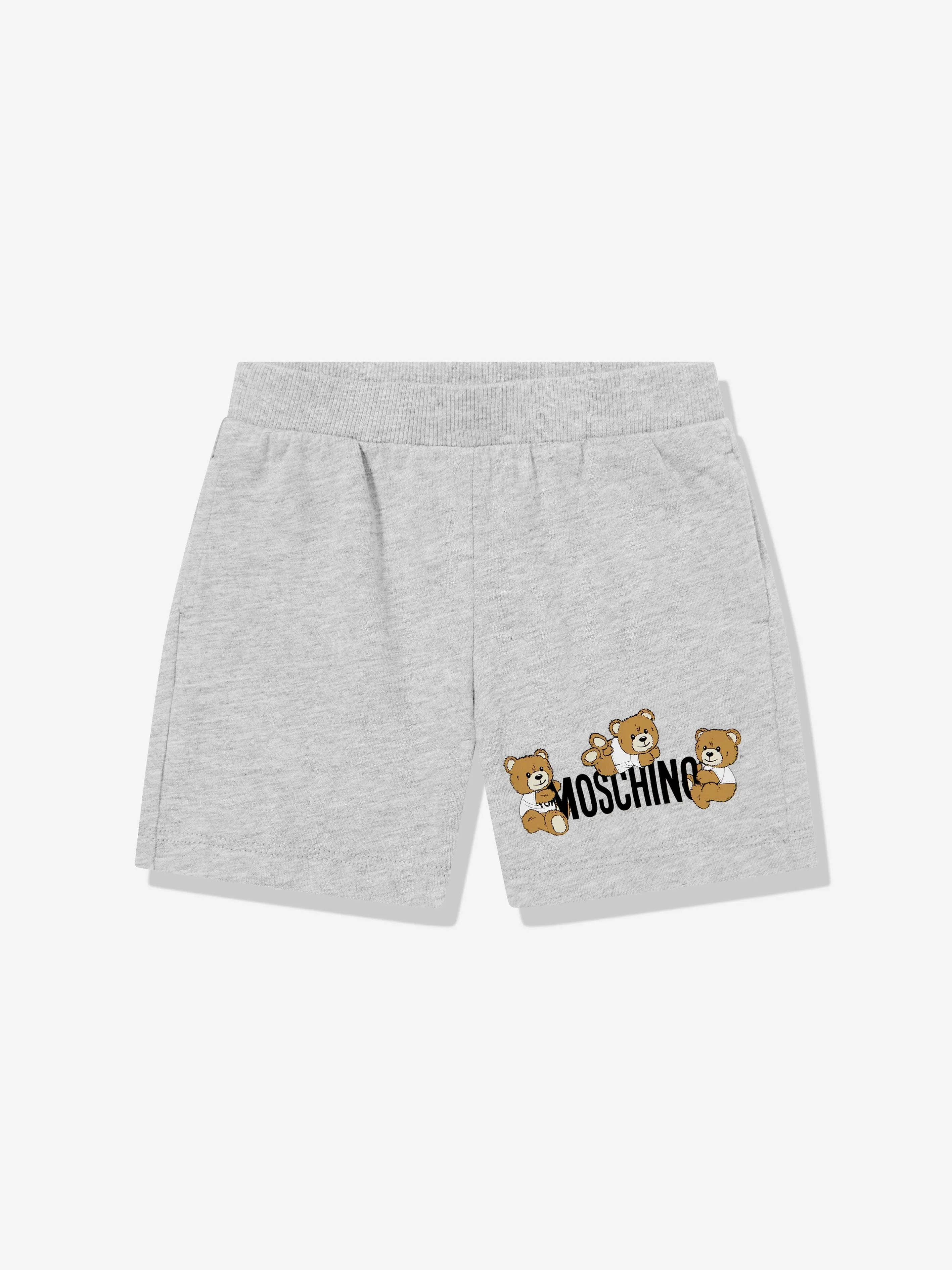 Baby Teddy Bear Logo Short Set in Grey