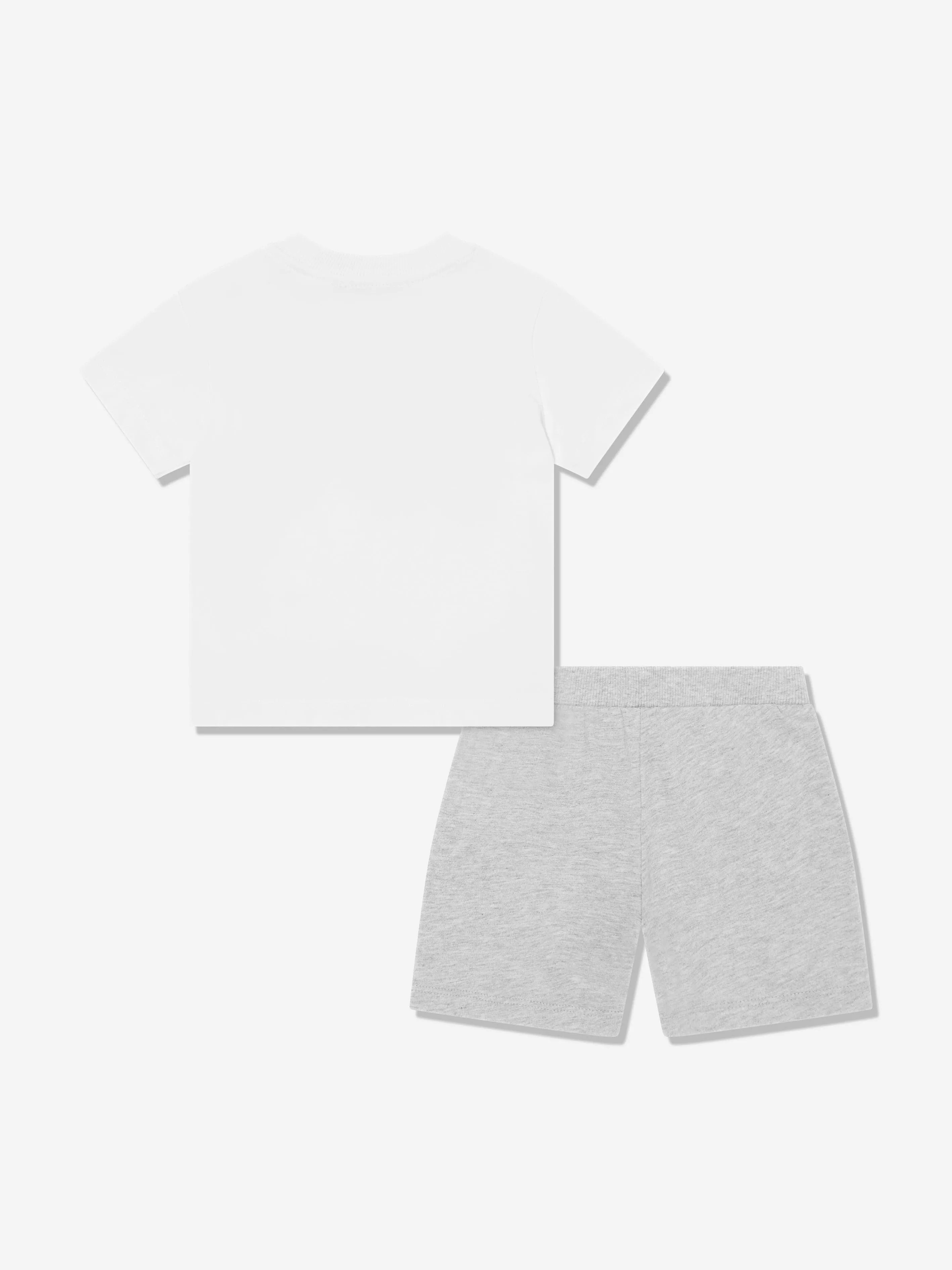 Baby Teddy Bear Logo Short Set in Grey