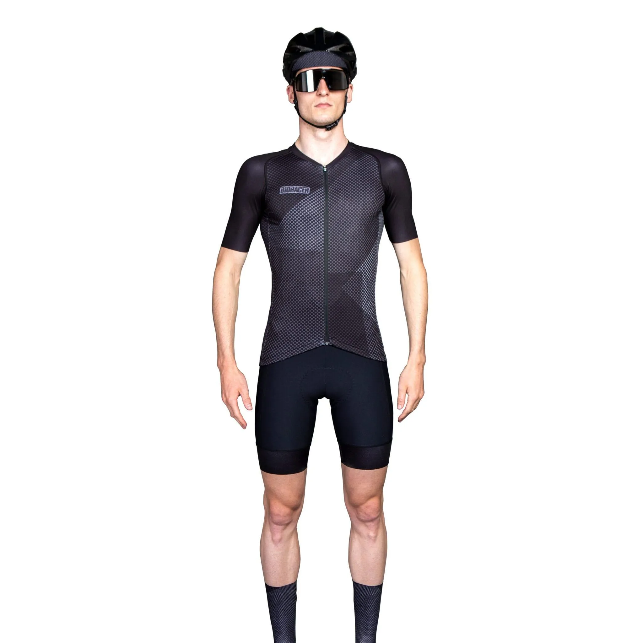 Bioracer Spitfire Blitzz Mens Cycling Jersey (Black)