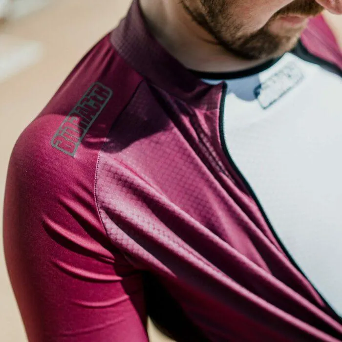 Bioracer Sprinter Coldblack Mens Cycling Jersey (Light Bordeaux)