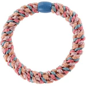 Bow's by Str Braided Hair Elastic - Multi Blue/Pink/Peach Glitter 6-pack