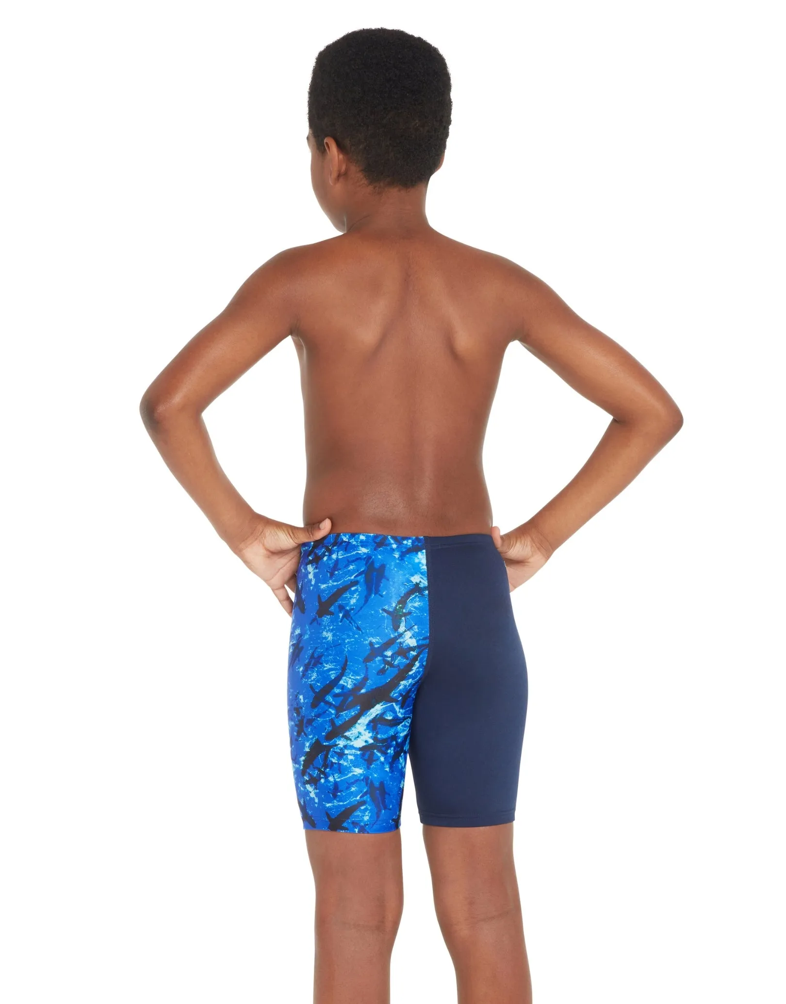 Boys Abyss Mid Swim Jammer - Navy/Blue
