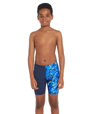 Boys Abyss Mid Swim Jammer - Navy/Blue