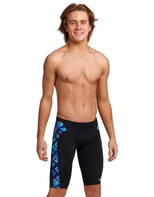 Boys Blue Bunkers Swim Training Jammer - Black