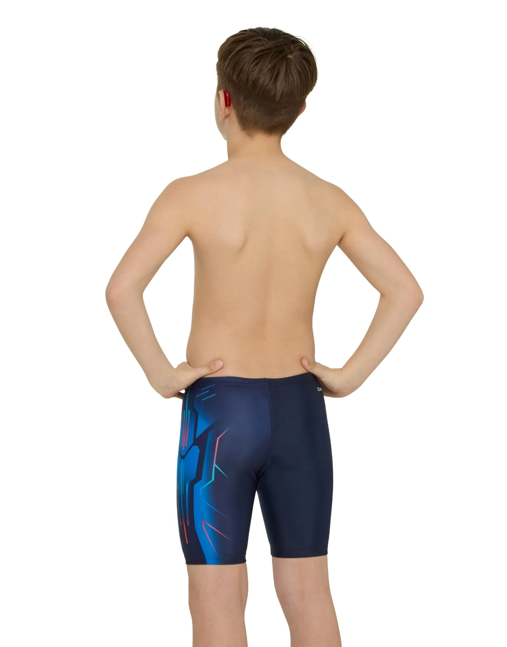 Boys Combat Mid Swim Jammer - Blue