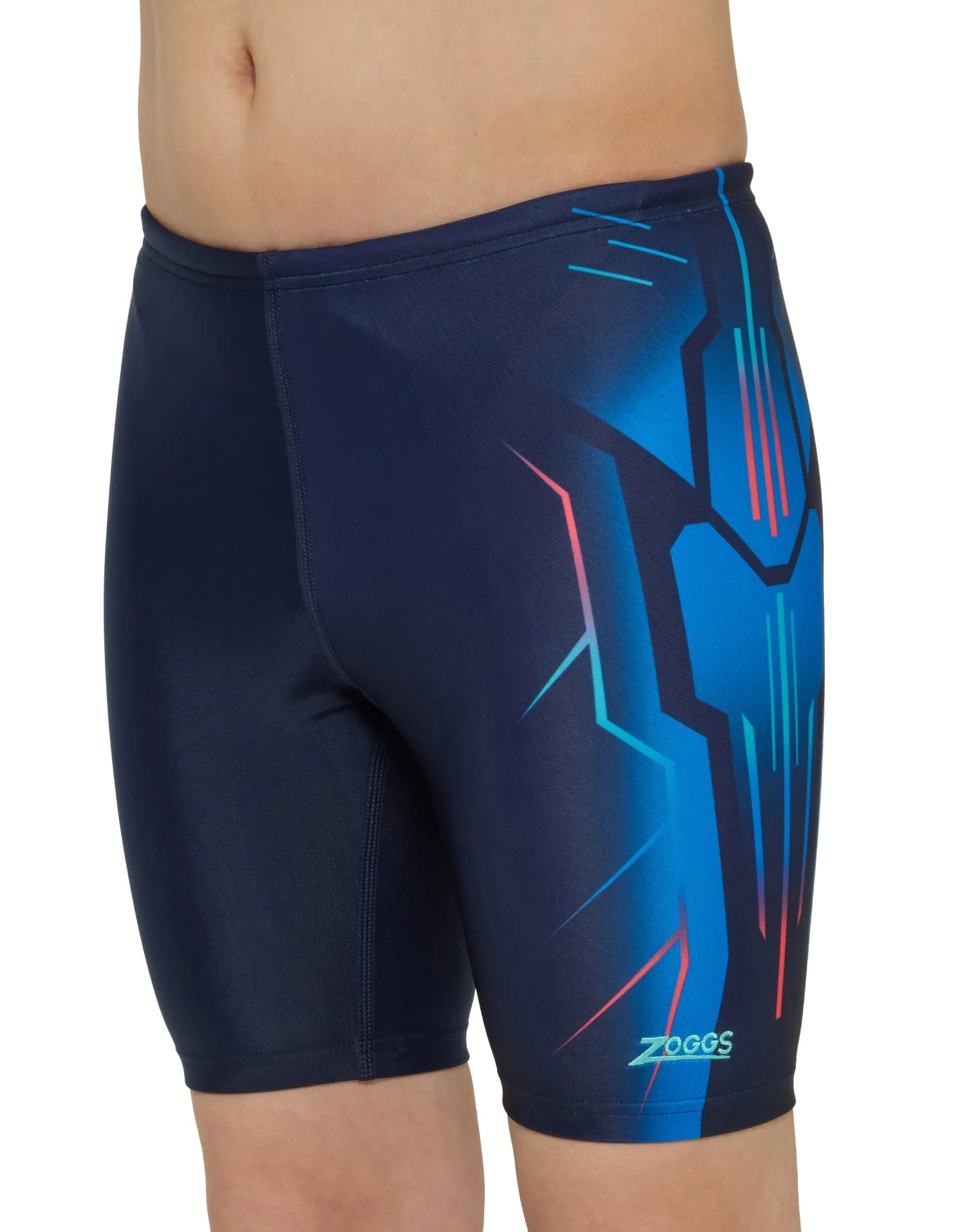 Boys Combat Mid Swim Jammer - Blue