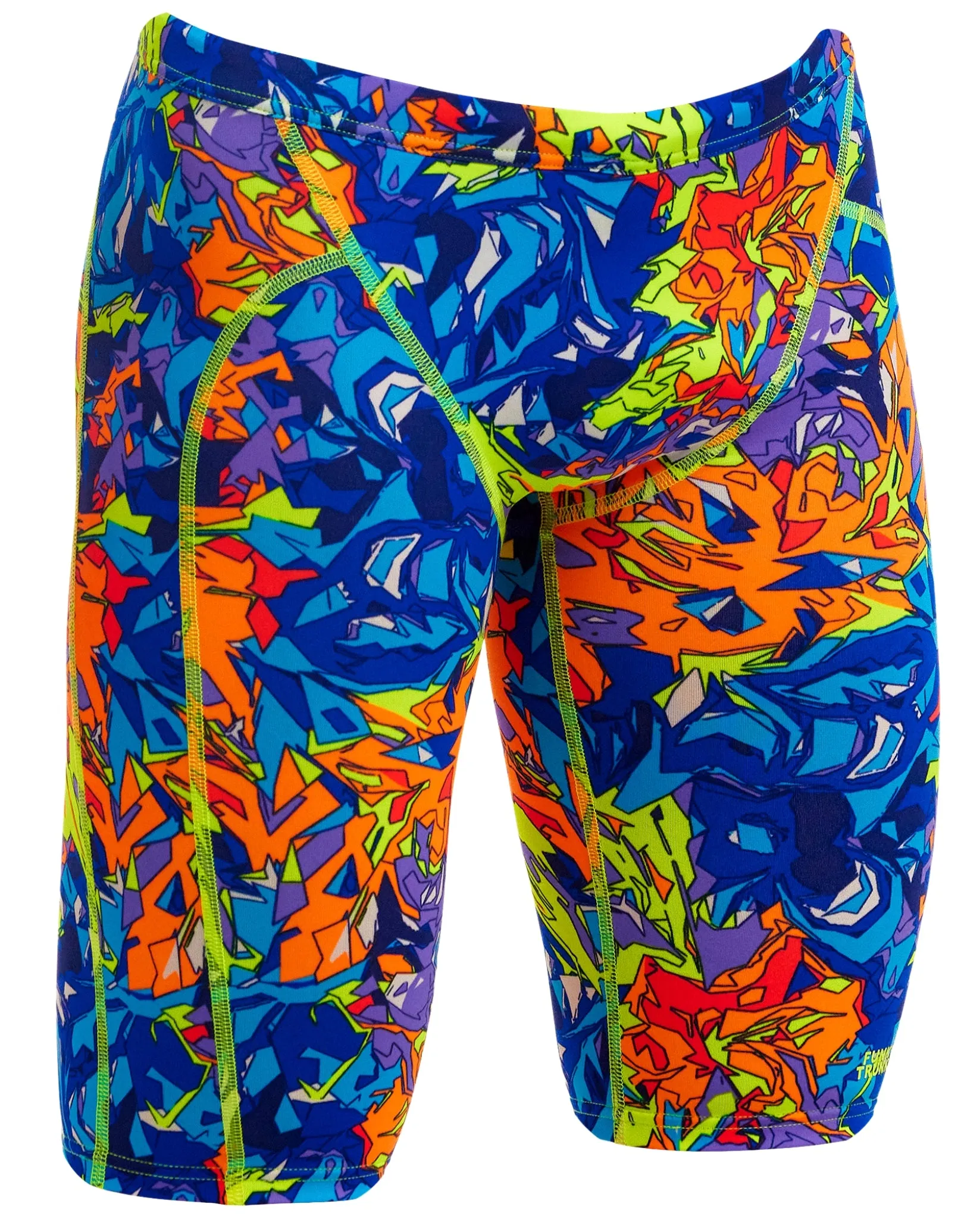 Boys Mixed Mess Training Swim Jammer - Blue/Multi