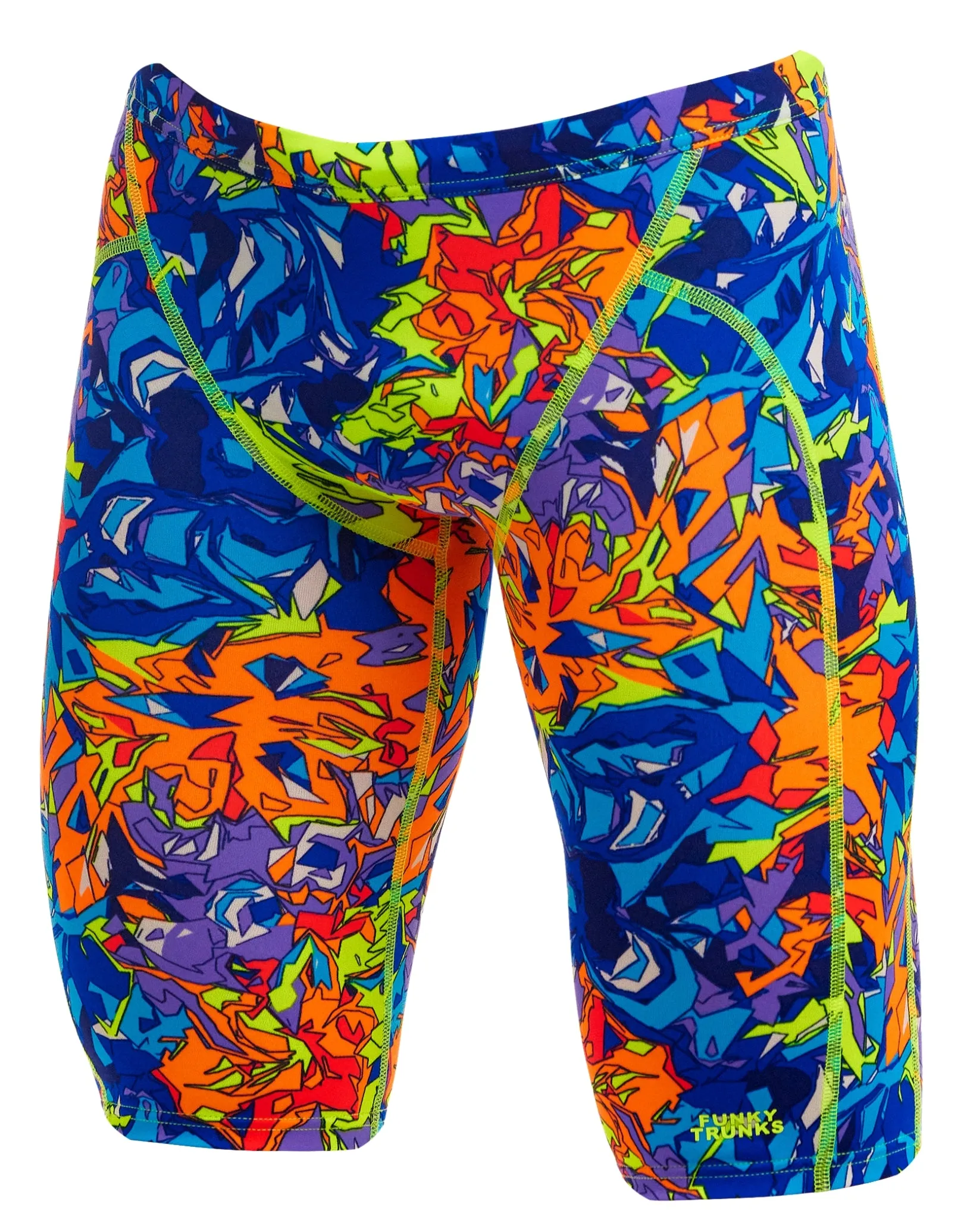 Boys Mixed Mess Training Swim Jammer - Blue/Multi