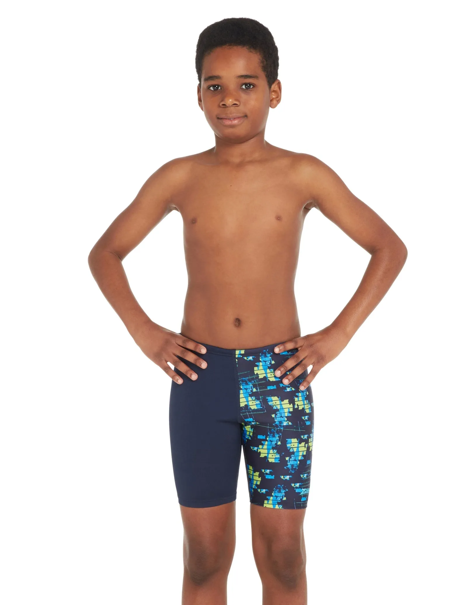 Boys Treasure Island Mid Swim Jammer - Navy