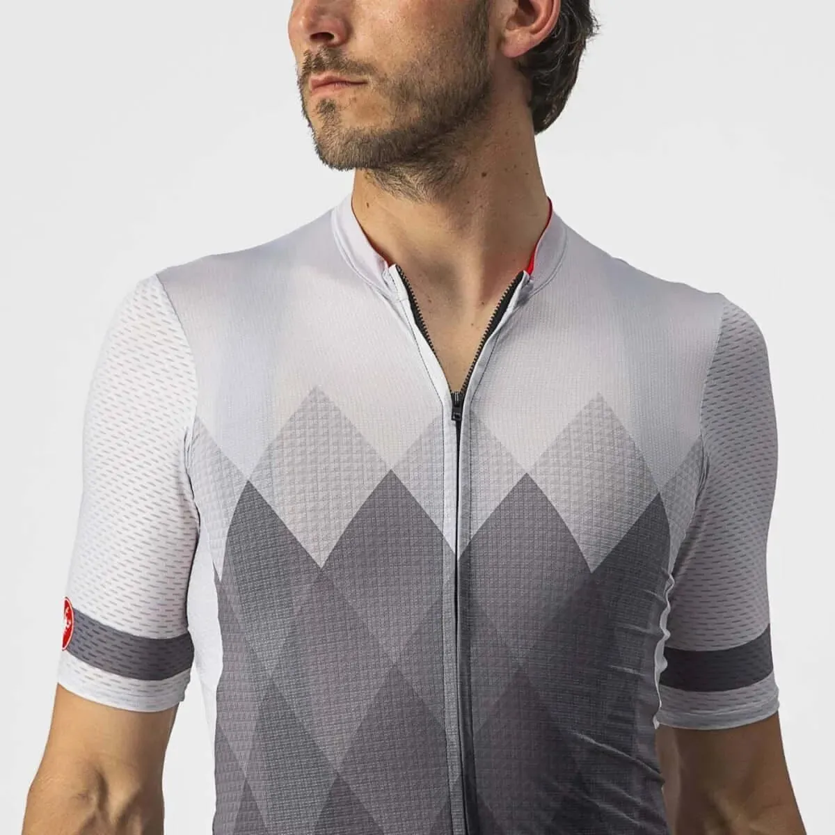 Castelli A Tutta Mens Cycling Jersey (Silver Gray/Dark Gray)