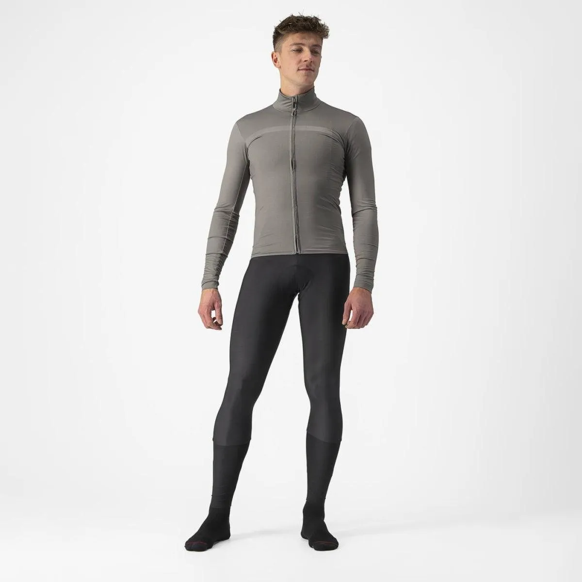 Castelli Pro Thermal Mid LS Mens Cycling Jersey (Nickel Grey)