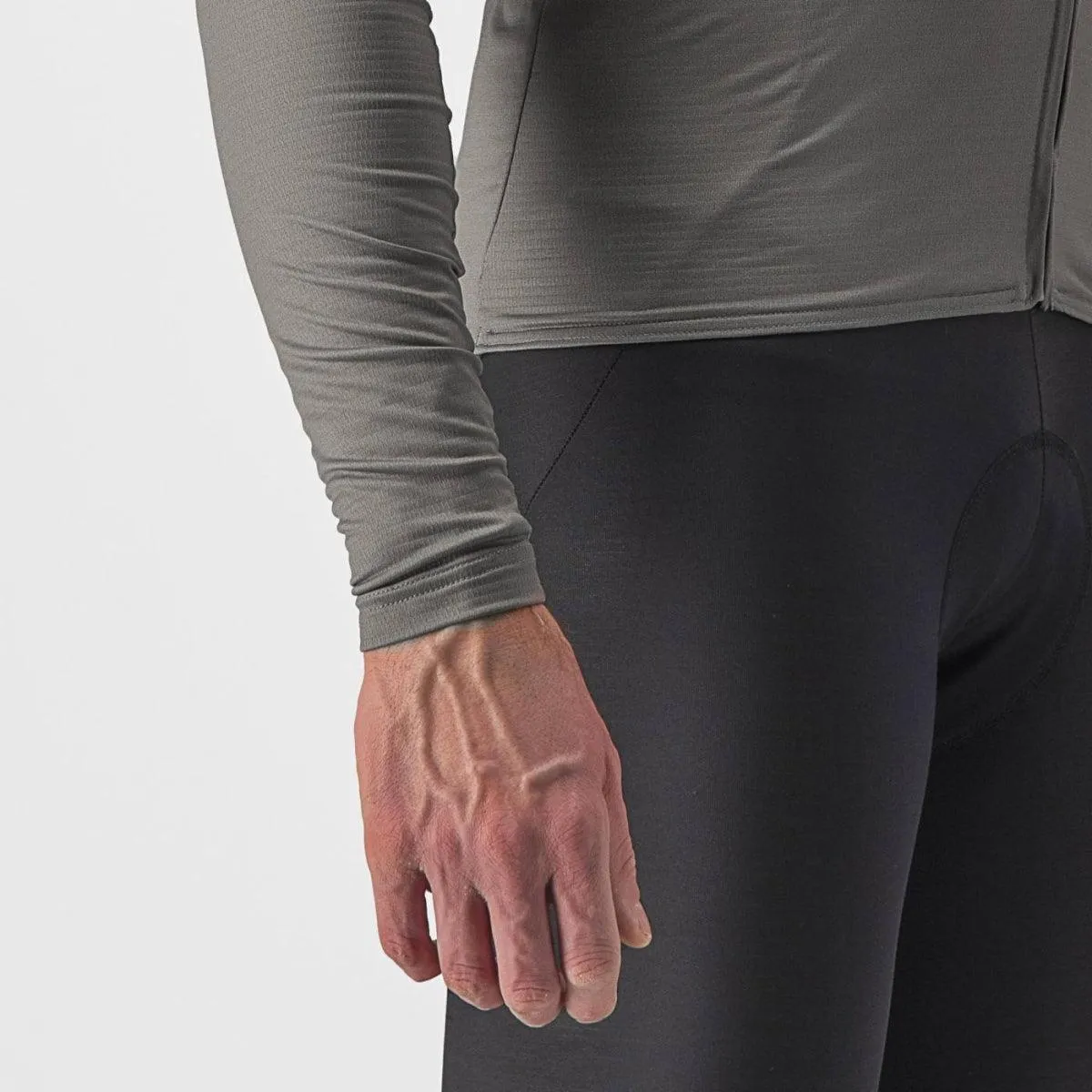Castelli Pro Thermal Mid LS Mens Cycling Jersey (Nickel Grey)