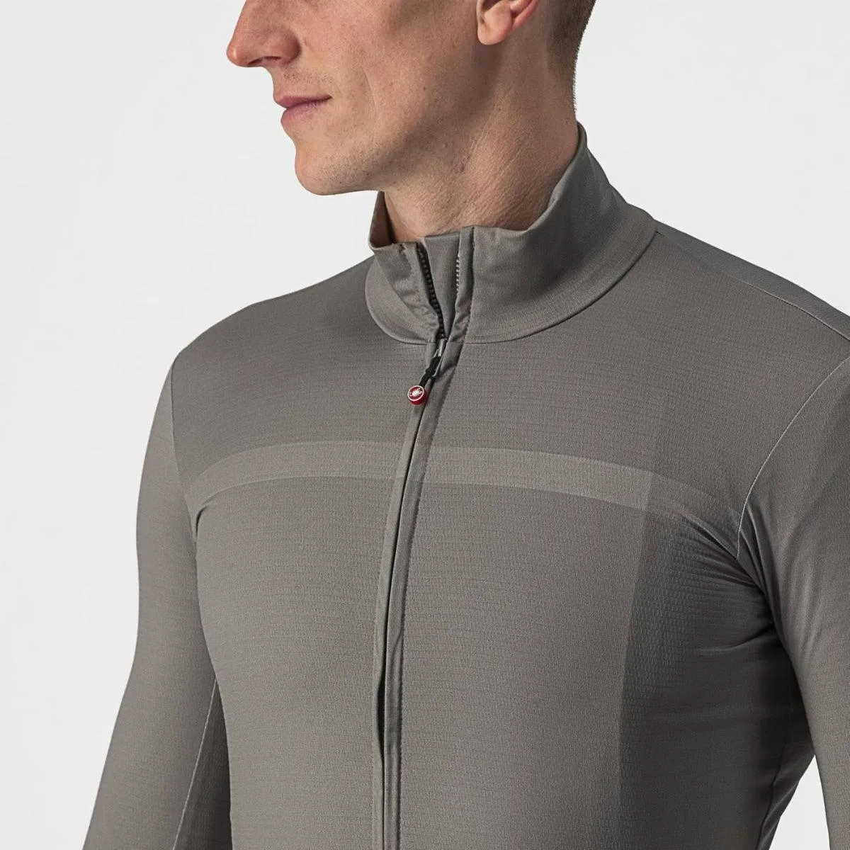 Castelli Pro Thermal Mid LS Mens Cycling Jersey (Nickel Grey)