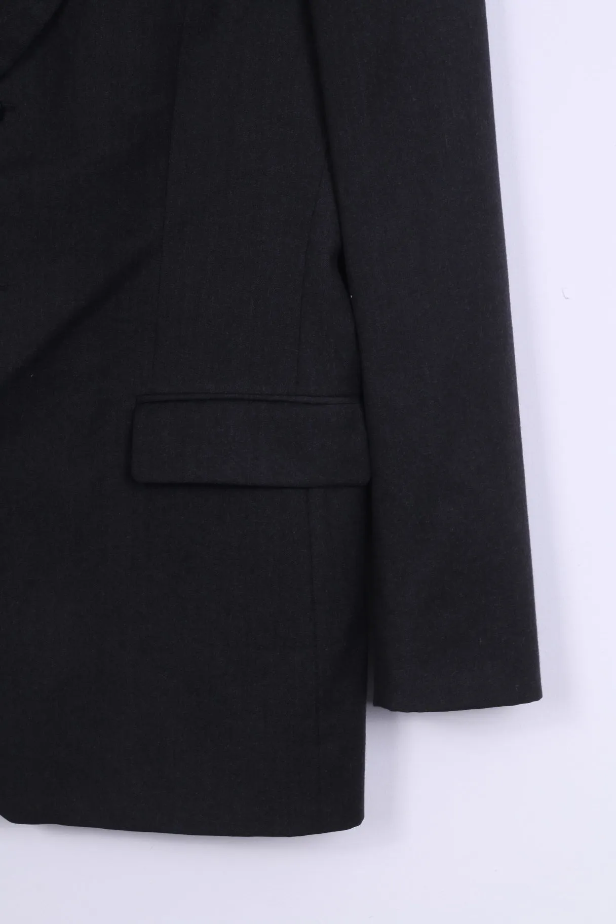 Cerruti 1881 Mens 98 M Blazer Charcoal Wool Single Breasted Jacket Drake Store