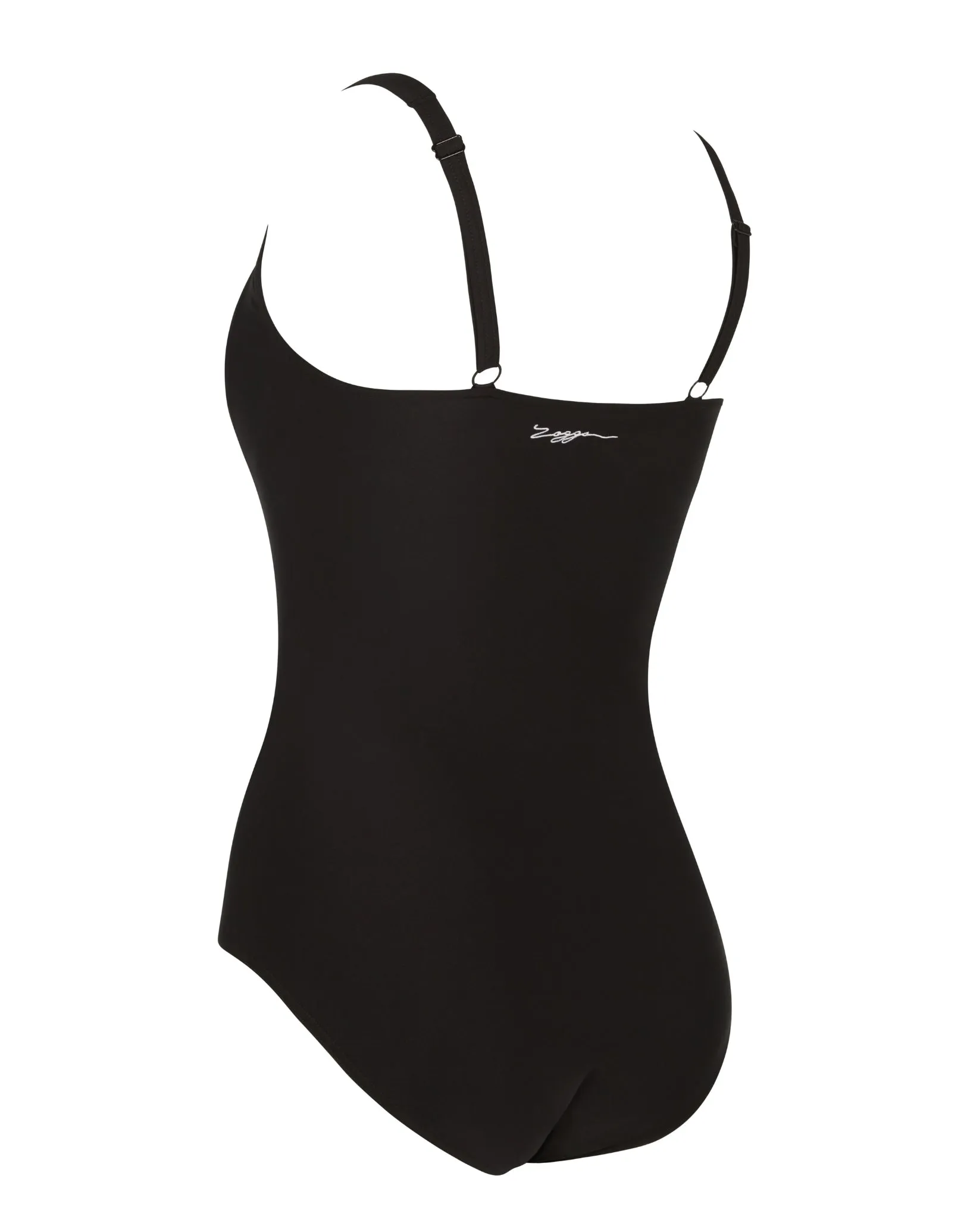 Classique Ruched Front Swimsuit - Black/White