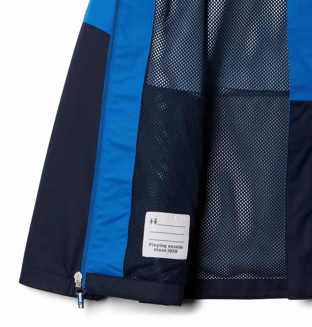 Columbia Kids Boys Blue Omni-Tech Hikebound Waterproof Rain Jacket