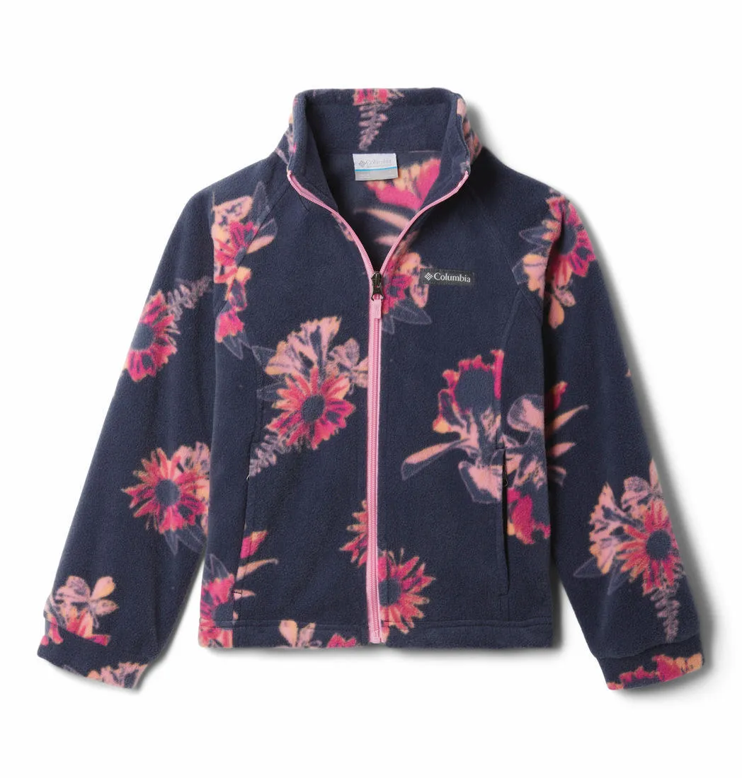 Columbia Kids Girls Navy Blue Benton Springs II Printed Fleece Jacket
