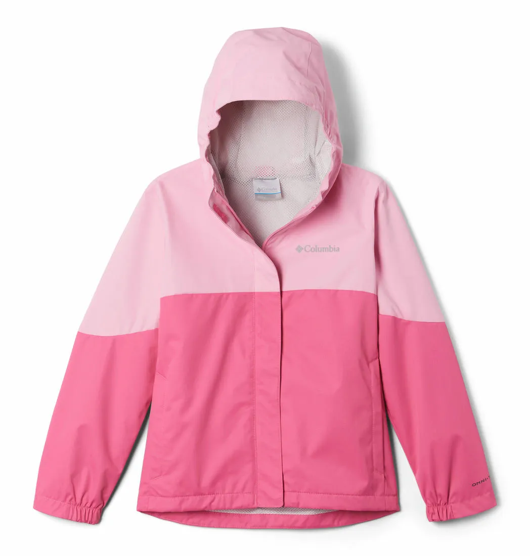 Columbia Kids Girls Pink Omni-Tech Hikebound Waterproof Rain Jacket