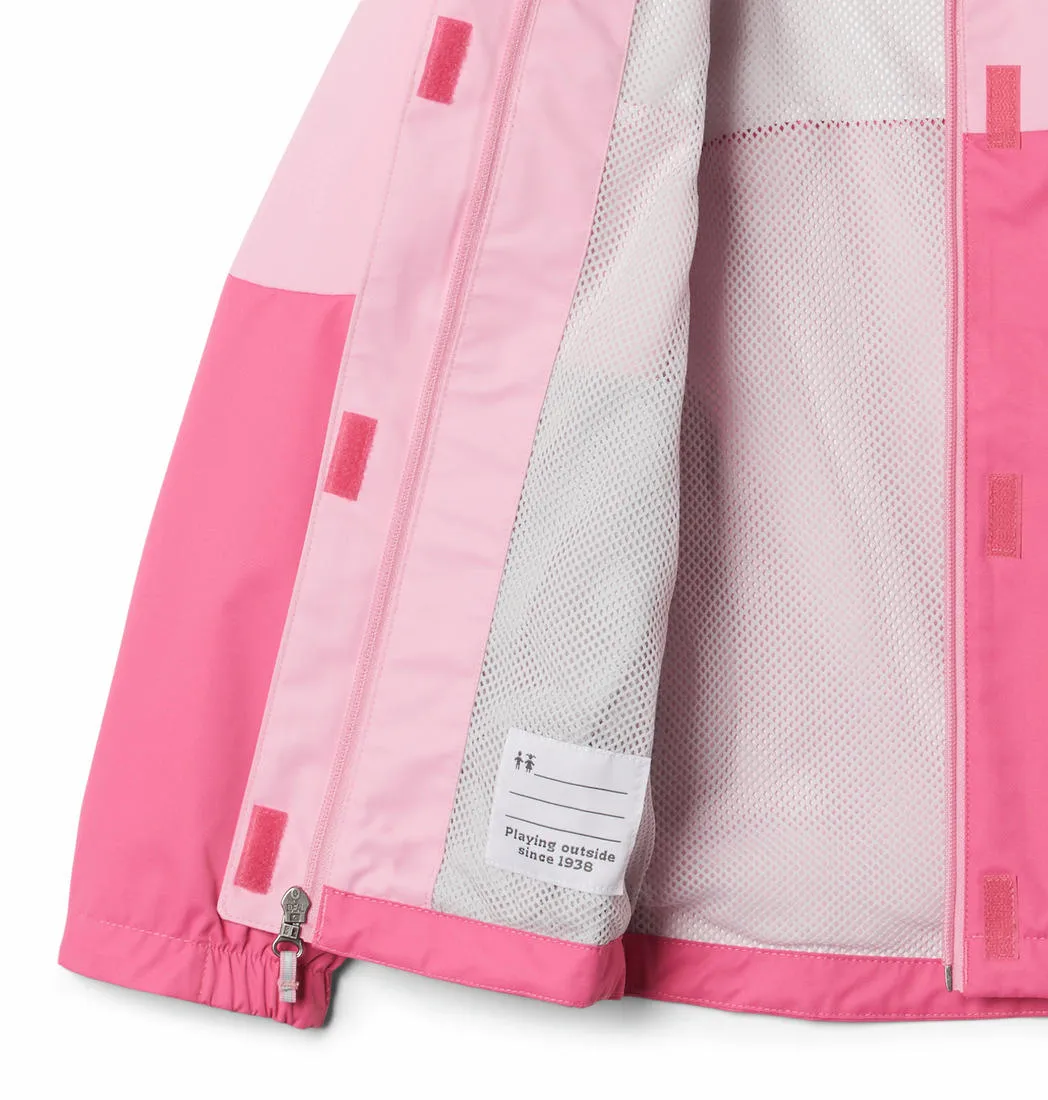 Columbia Kids Girls Pink Omni-Tech Hikebound Waterproof Rain Jacket