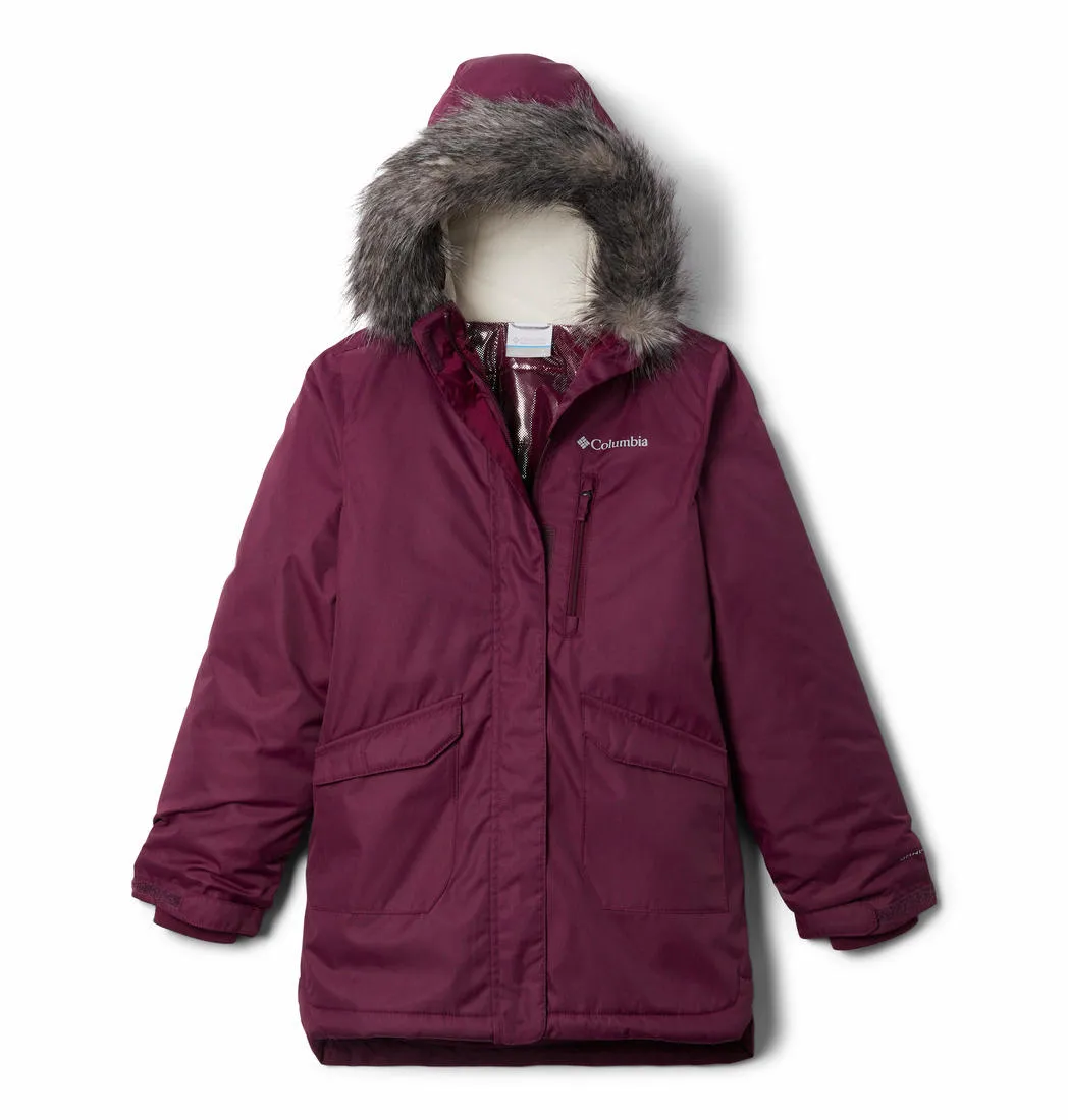 Columbia Kids Girls Purple Omni-Heat Reflective Suttle Mountain Long Insulated Jacket
