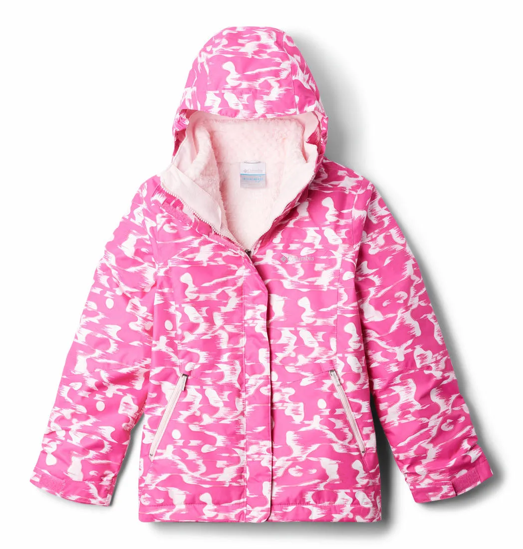 Columbia Kids Girls Red Omni-Heat Reflective Bugaboo III Printed Inetrchangeable Jacket