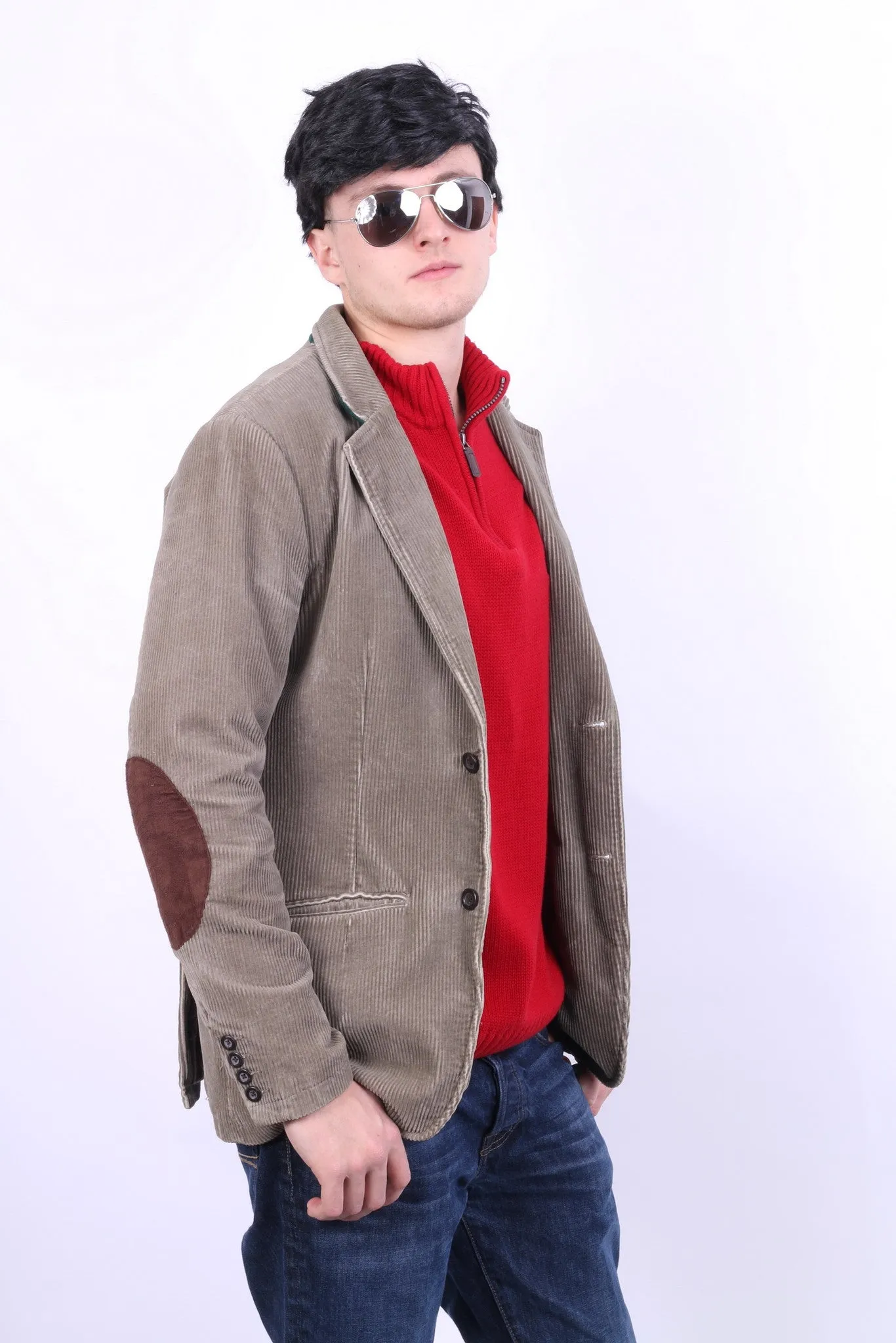 Cottonfield Active Wear Mens 48 S/M Corduroy Blazer Brown Cotton Jacket