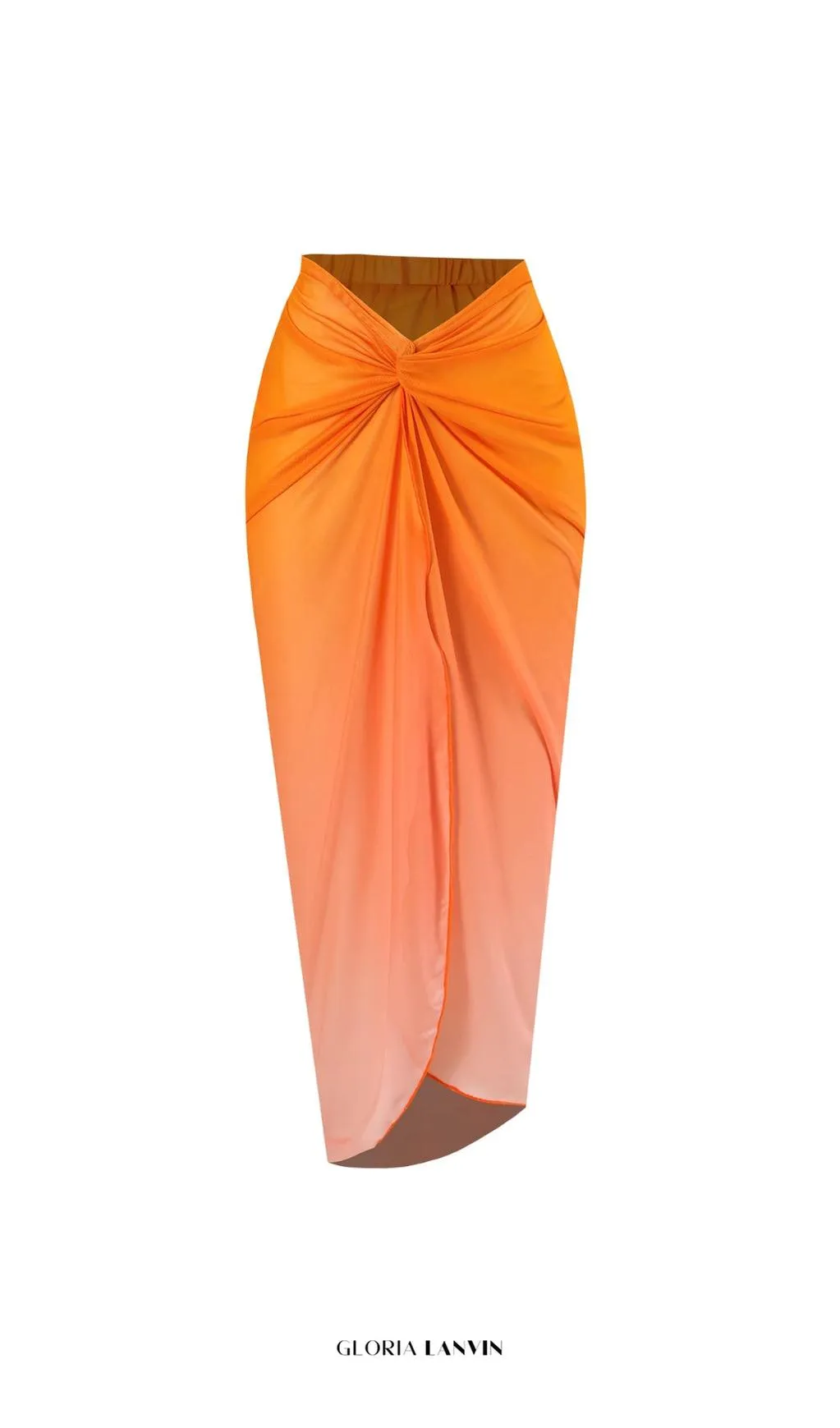 Danae Orange Flower Two-Piece Swimsuit Gloria Lanvin