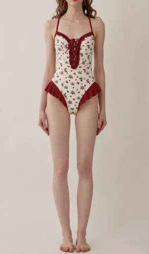 Dandy Strawberries Printed One-Piece Swimsuit Gloria Lanvin