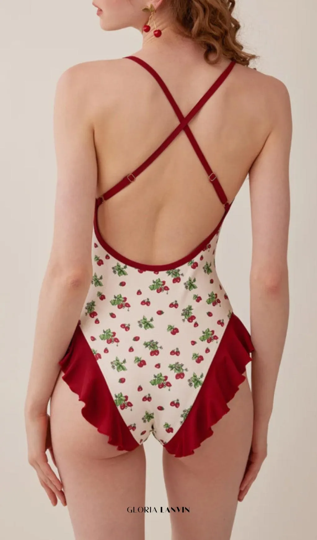 Dandy Strawberries Printed One-Piece Swimsuit Gloria Lanvin