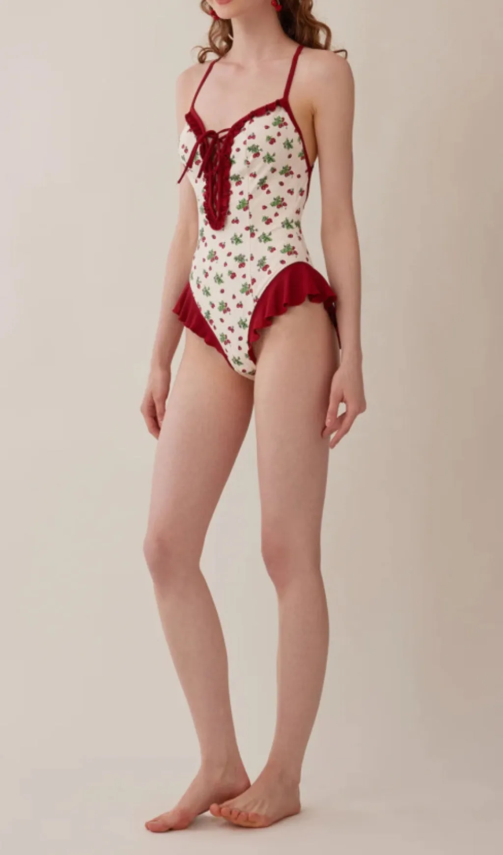 Dandy Strawberries Printed One-Piece Swimsuit Gloria Lanvin