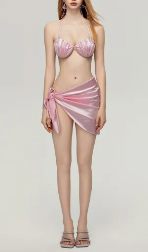 Darrah Pink Pearl Three-Piece Swimsuit Gloria Lanvin
