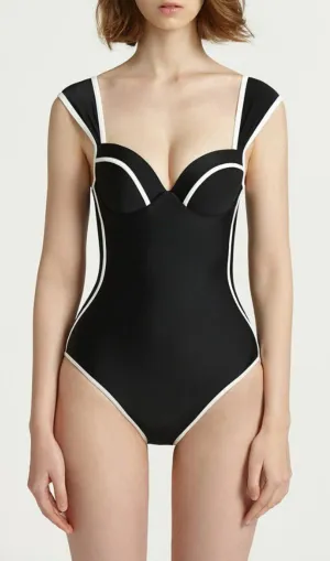 Darya Black One-Piece Swimsuit Gloria Lanvin