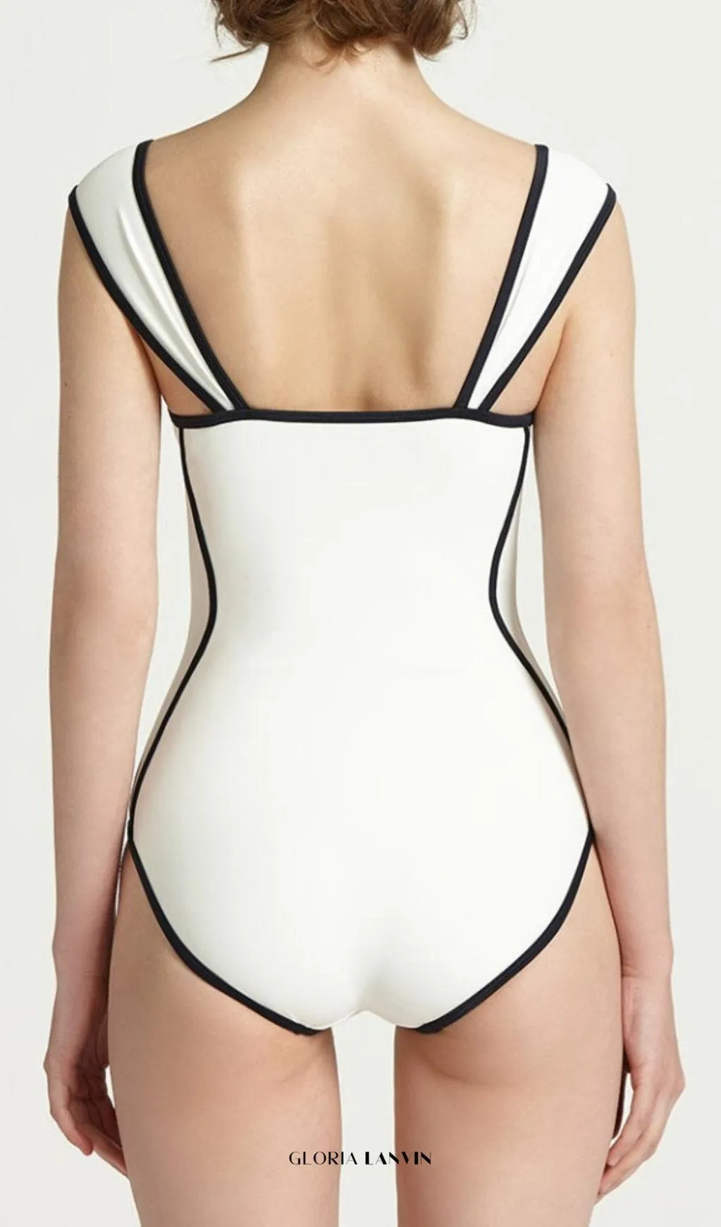 Darya White One-Piece Swimsuit Gloria Lanvin