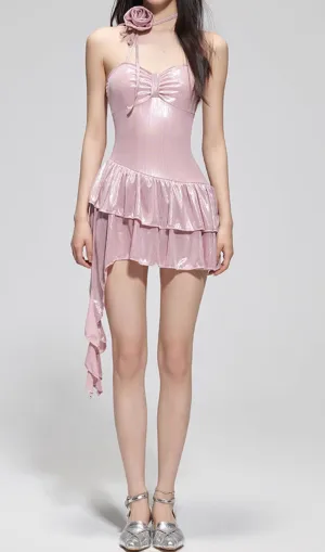 Deven Pink Flower Dress Swimsuit Gloria Lanvin