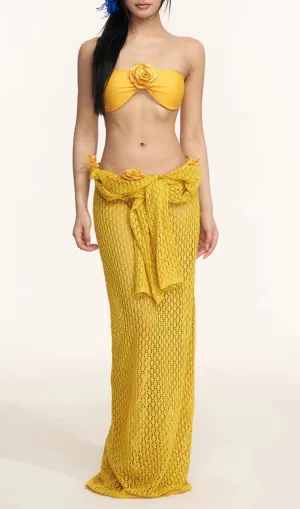 Dillan Yellow Flower Three-Piece Swimsuit Gloria Lanvin