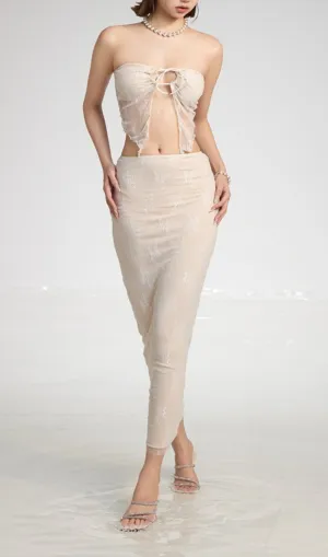 Donat Apricot Lace Two-Piece Swimsuit Gloria Lanvin