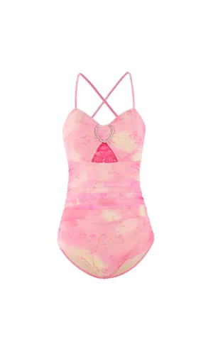 Duy Pink One-Piece Swimsuit Gloria Lanvin