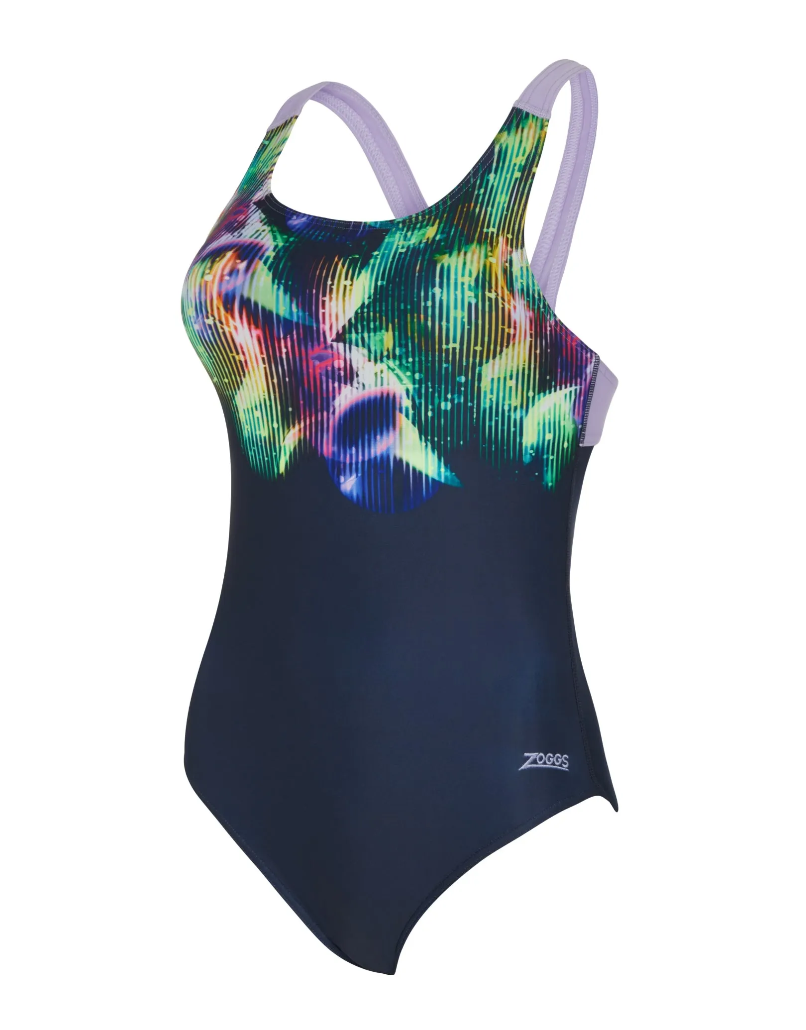 Eclipse Speedback Swimsuit - Navy/Multi