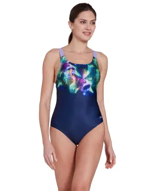 Eclipse Speedback Swimsuit - Navy/Multi