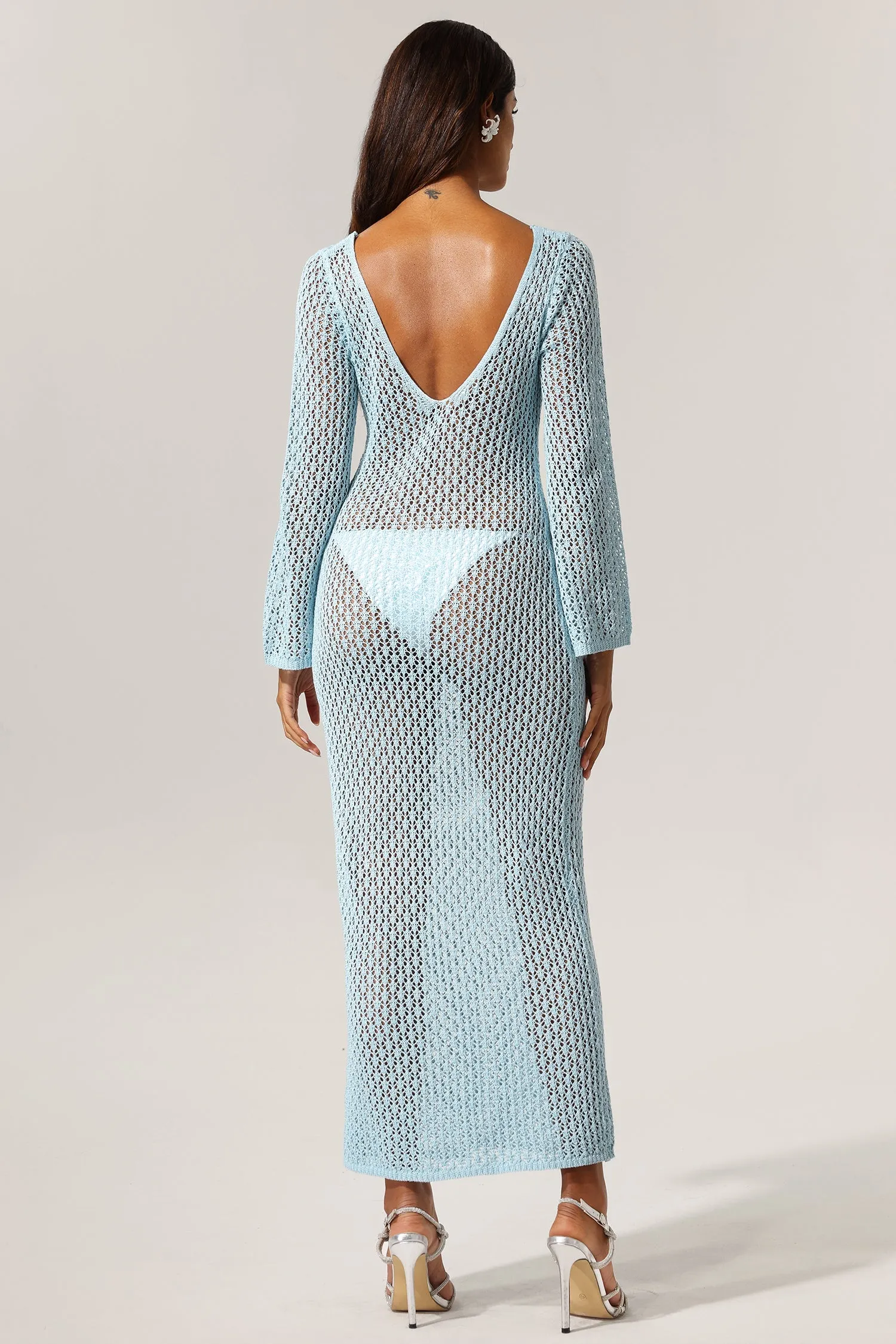 Ellyson Long Sleeves Hollow Out Maxi Dress Gloria Lanvin