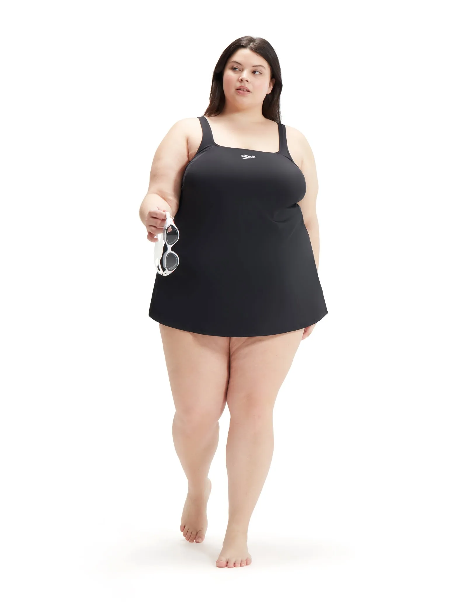 Essential Swim Dress - Black/Plus Size